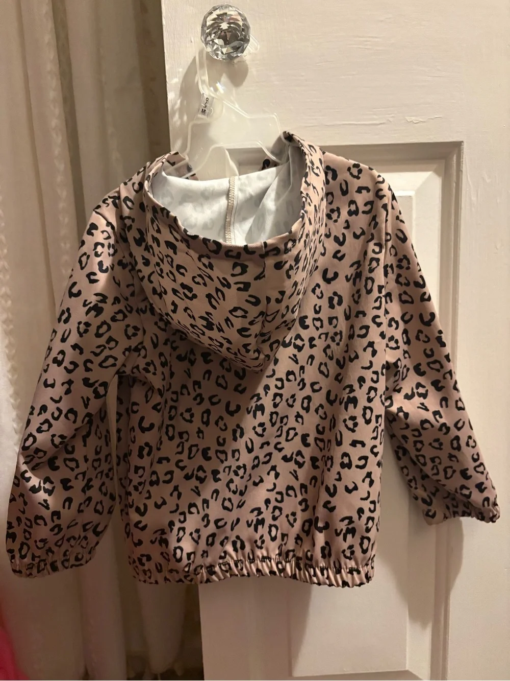 Girls' Leopard Print Hooded Shirt/jacket